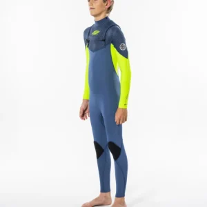 Combinaison Néoprène Ripcurl Dawn Patrol Junior 5/4 Chest Zip - Blue Prix Cassé