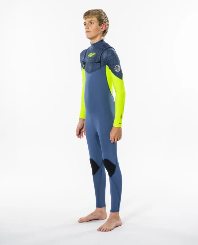 Combinaison Néoprène Ripcurl Dawn Patrol Junior 5/4 Chest Zip - Blue Prix Cassé