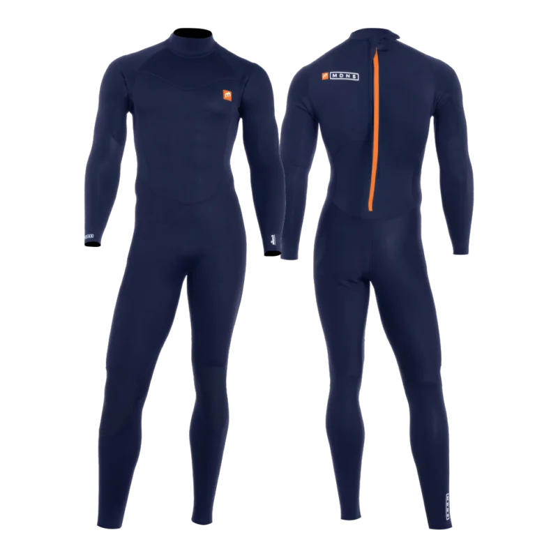 Expédition Rapide Combinaison Madness PIONEER 4/3 STEAMER Back zip - NAVY/ORANGE