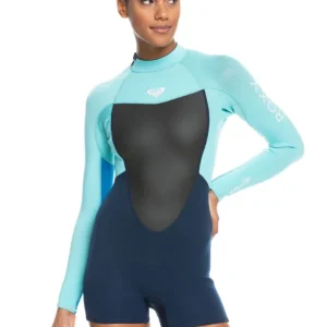 Shorty Roxy 2/2mm Prologue Back Zip manches longues Commande En Gros
