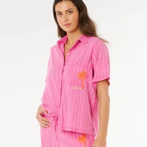chemise femme ripcurl - HOTEL MALIBU EMBROID SHIRT Jusqu'à Épuisement Des Stocks