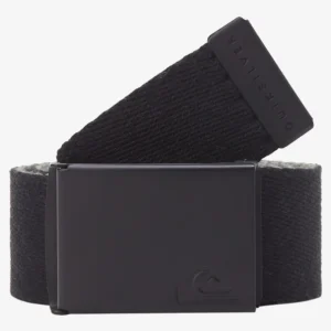 Ceinture tissée reversible Quiksilver The Jam - Black/Black Dernier Modèle