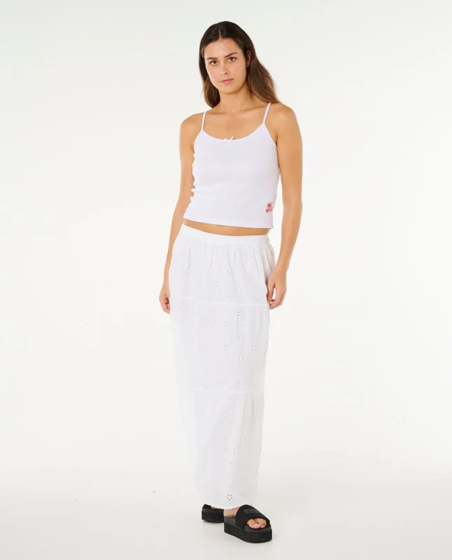 Bon Plan jupe longue femme ripcurl - OASIS BRODERIE MAXI SKIRT
