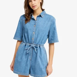 COMBISHORT EN JEAN ROXY FEMME - REAL TOMORROW DENIM Nouvelle Collection
