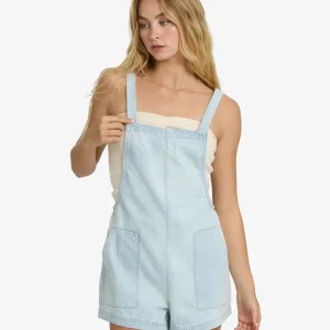 Jusqu'à Épuisement Des Stocks combishort en jean billabong femme - BEACH CRUSH DENIM OVERALL