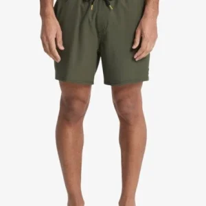 short de bain quiksilver homme - STRETCH PIPED VOLLEY 16 Haute Qualité