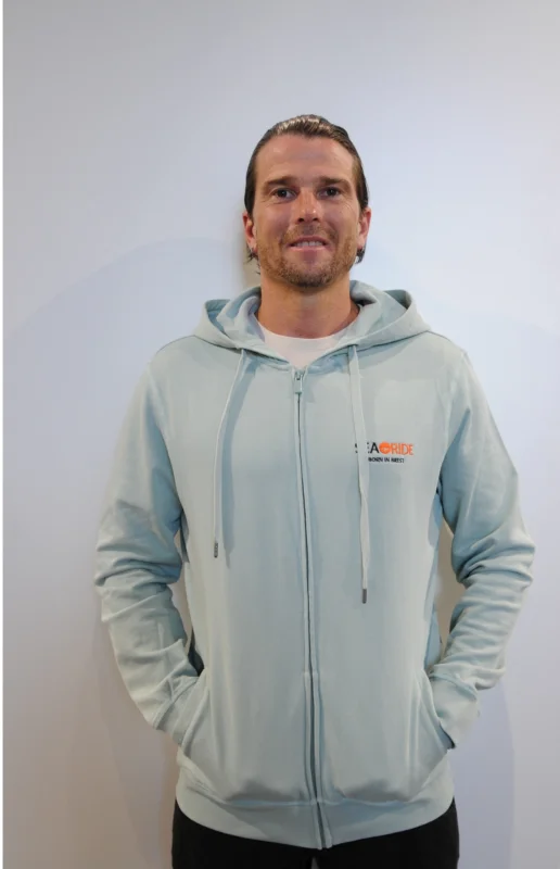 SWEAT ZIPPE SEARIDE HOMME - SWEAT-SHIRT ECORESPONSABLE ZIPPE A Dernière Chance